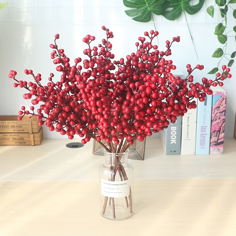 [ Wholesale ] Mini Artificial Berry Simulation Small Berry Foam Plastic Fake Fruit Model Party Kitchen Wedding Christmas Decoration