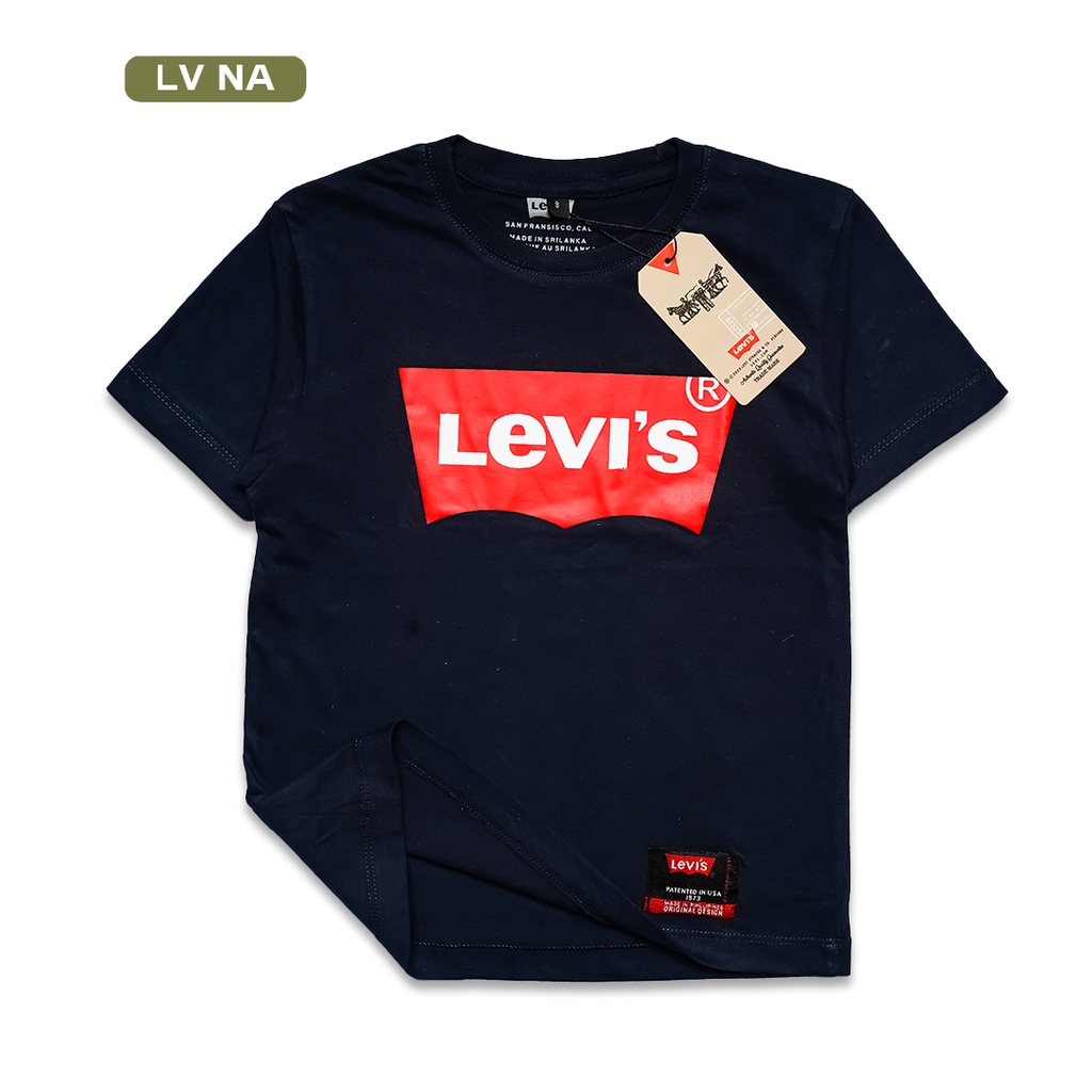 LEV-03 - Kaos anak laki-laki dan perempuan umur 1 - 12 tahun| Baju Setelan atasan anak tanggung| Pakaian anak-anak distro keren motif simple| Kaos katun combed 30s