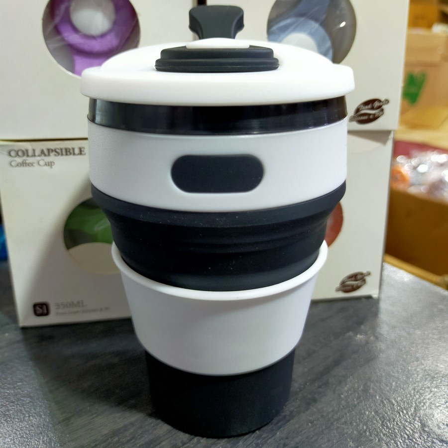 Gelas Silikon Coffe Cup Gelas Lipat Silikon 350Ml BPA FREE