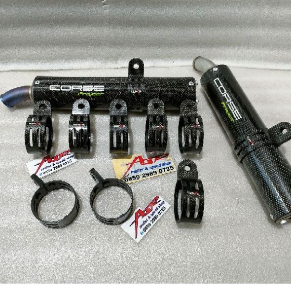 Klem Clamp Gelang Clem Braket Silincer Carbon Corse Project Aitech Moto 1 Acerbiss 2tak 2 tak univer