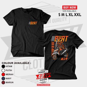 Baju Kaos Otomotif Sablon Dtf BEAT CBS Katun Combed 30s