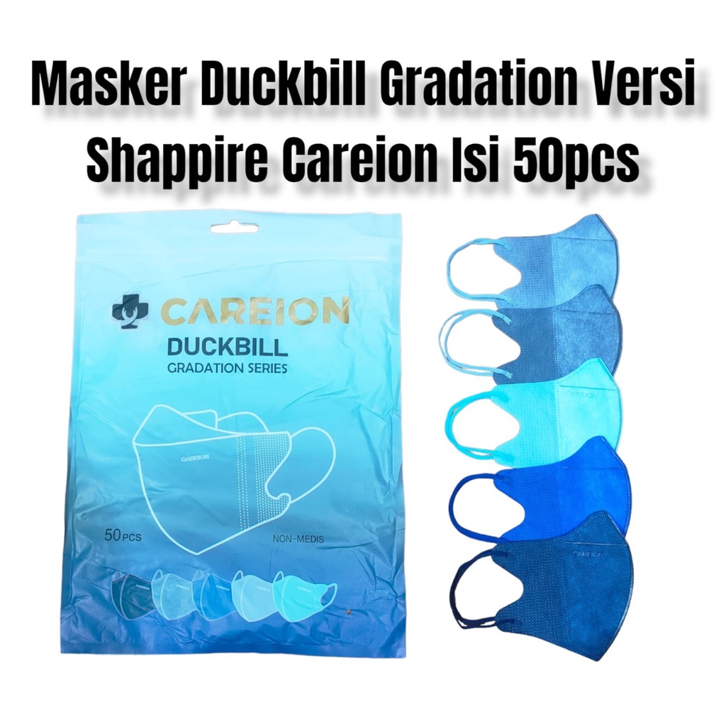 CAREION MASKER DUCKBILL GRADATION SERIES EMBOS 3PLY ISI 50 MIX 5 WARNA