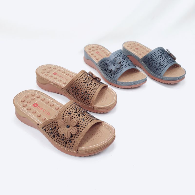 Norvid Sandal Big Size Wanita Ringan Glitter MC7297