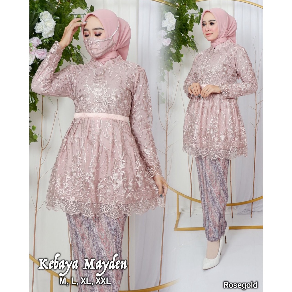 Setelan Tunik kebaya mayden | Kebaya modern | Kebaya favorite lamaran wisuda dan pernikahan Size M L XL XXL