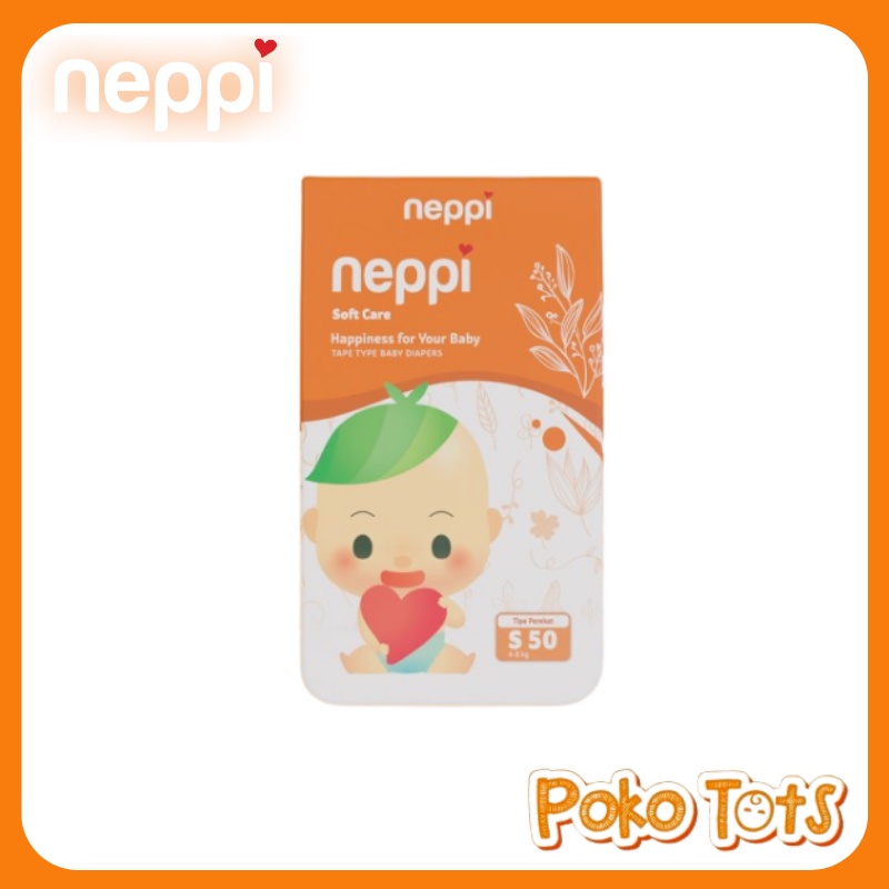 Neppi Soft Care Diapers Tape S50 Popok Bayi Perekat Size S Isi 50