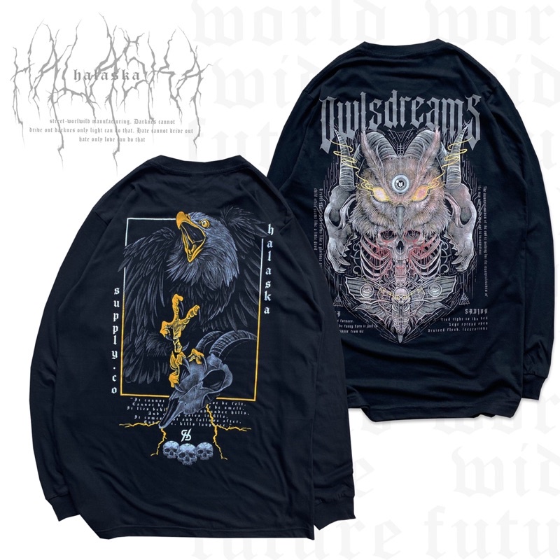 Kaos lengan panjang sablon halaska