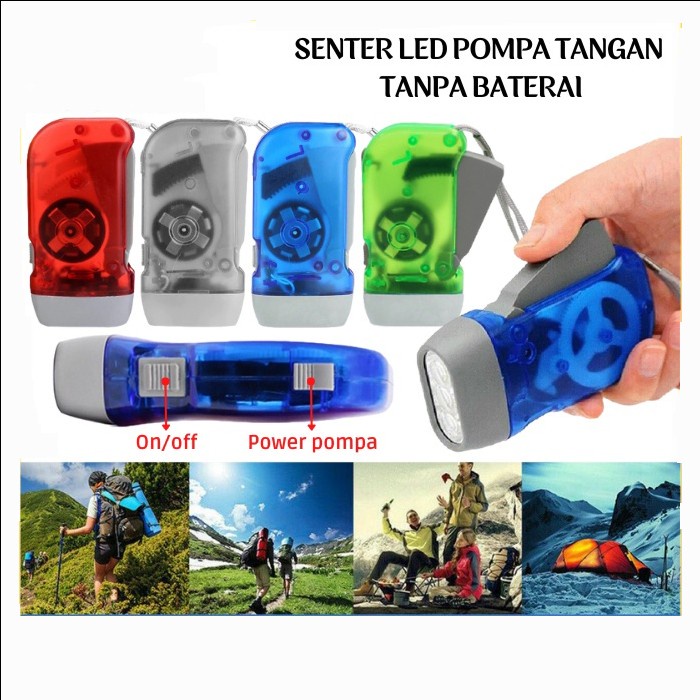 Trend-Senter Pompa tangan non baterai / hand pressing flashlight