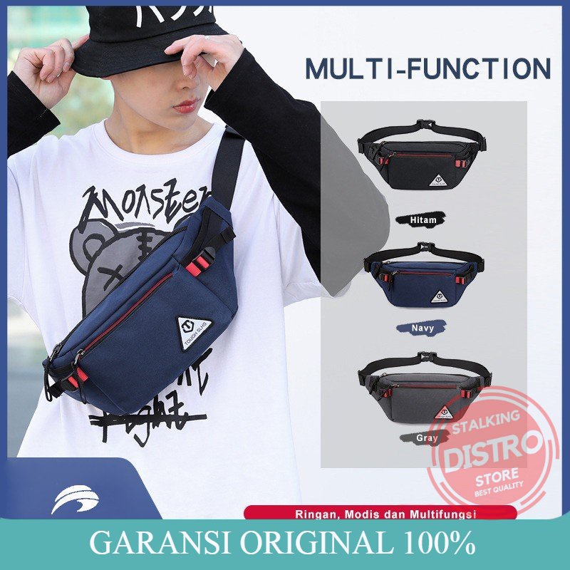 Tas Selempang Pria HAOSHUAI 8205 ORIGINAL Waist Bag Pria Tas Selempang Wanita Waterproof