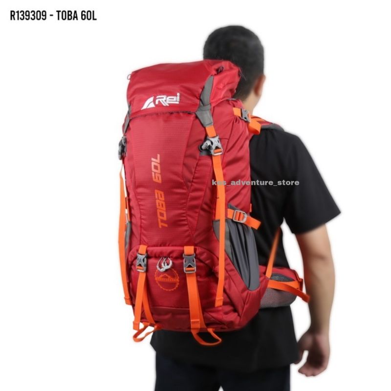 Paket tas gunung keril carrier rei REI TOBA 60L / CARRIER AREI TOBA 60L / REI TOBA 60 LITER