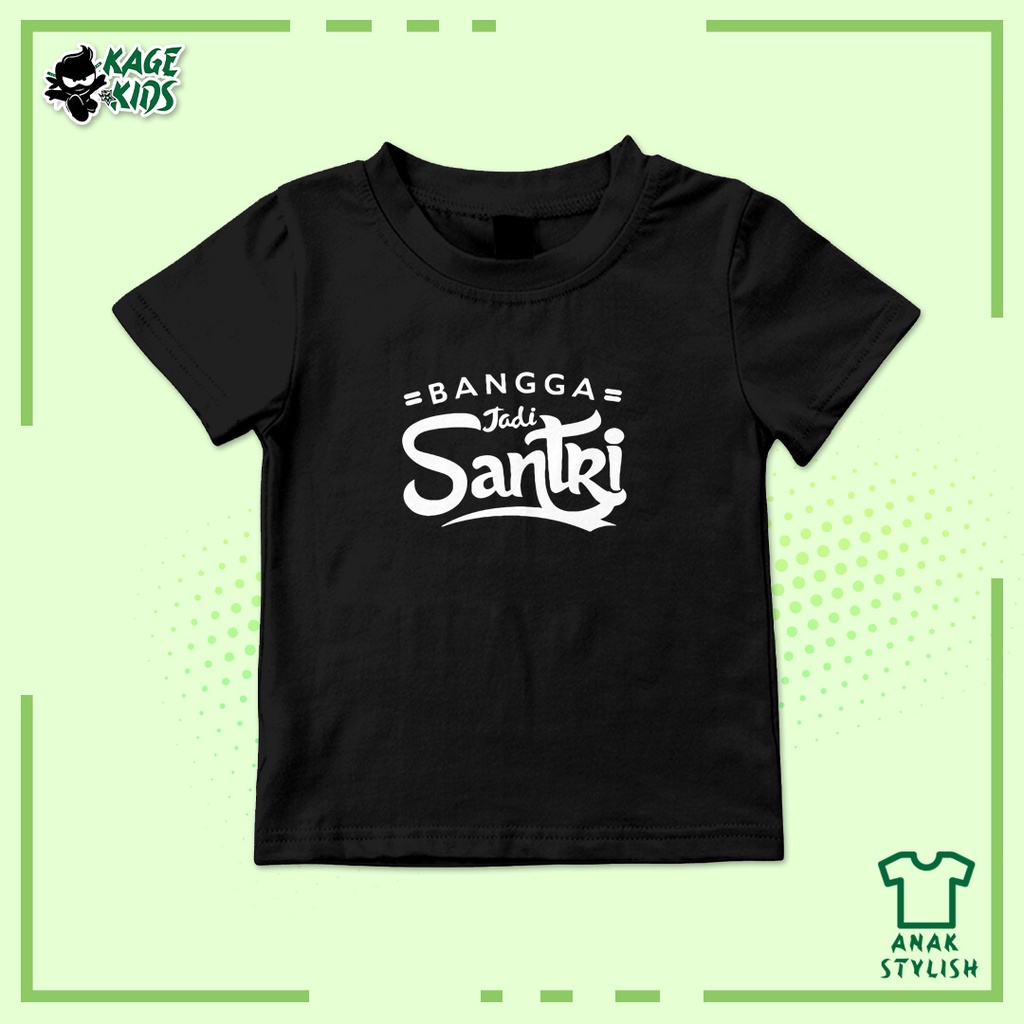 Kaos Distro Anak BANGGA JADI SANTRI Laki Laki dan Perempuan / Umur 1-10 Tahun / Custom Request / Ter