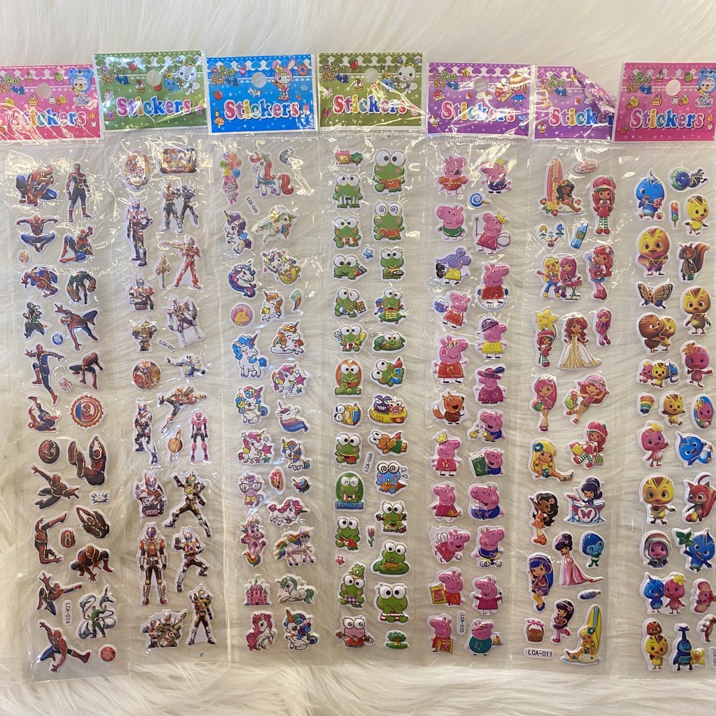 

Random Sticker Anak 3D Karakter Lucu/stiker timbul/tempelan karakter/mainan