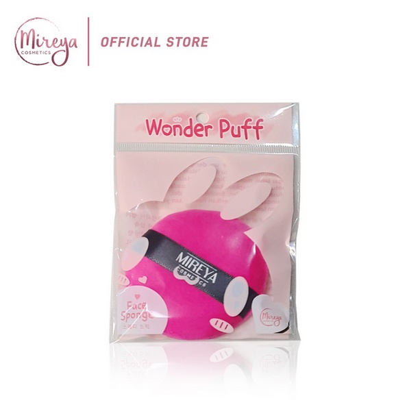 MIREYA CALL ME Powder Sponge | Wonder Puff Pink Ribbon | Beauty Blender (Blending Sponge) | Eyelash Curler (Penjepit Bulu Mata) | ❤ jselectiv ❤ Make Up Sponge &amp; Aplikator MIREYA