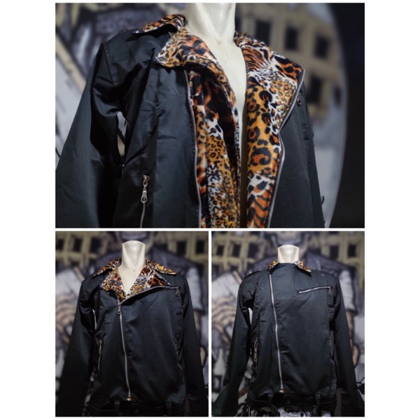 cod free ongkir jaket werpack kerah motif macan,werpack panjang,jaket ramones,werpack bahan kanvas t