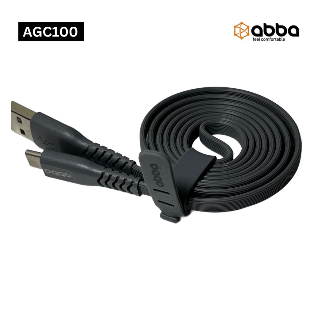 ABBA AGC100-KABEL DATA ABBA AGC100 TYPE-C 3.0 AMPERE 100CM FAST CHARGING DATA CABLE COLORFUL