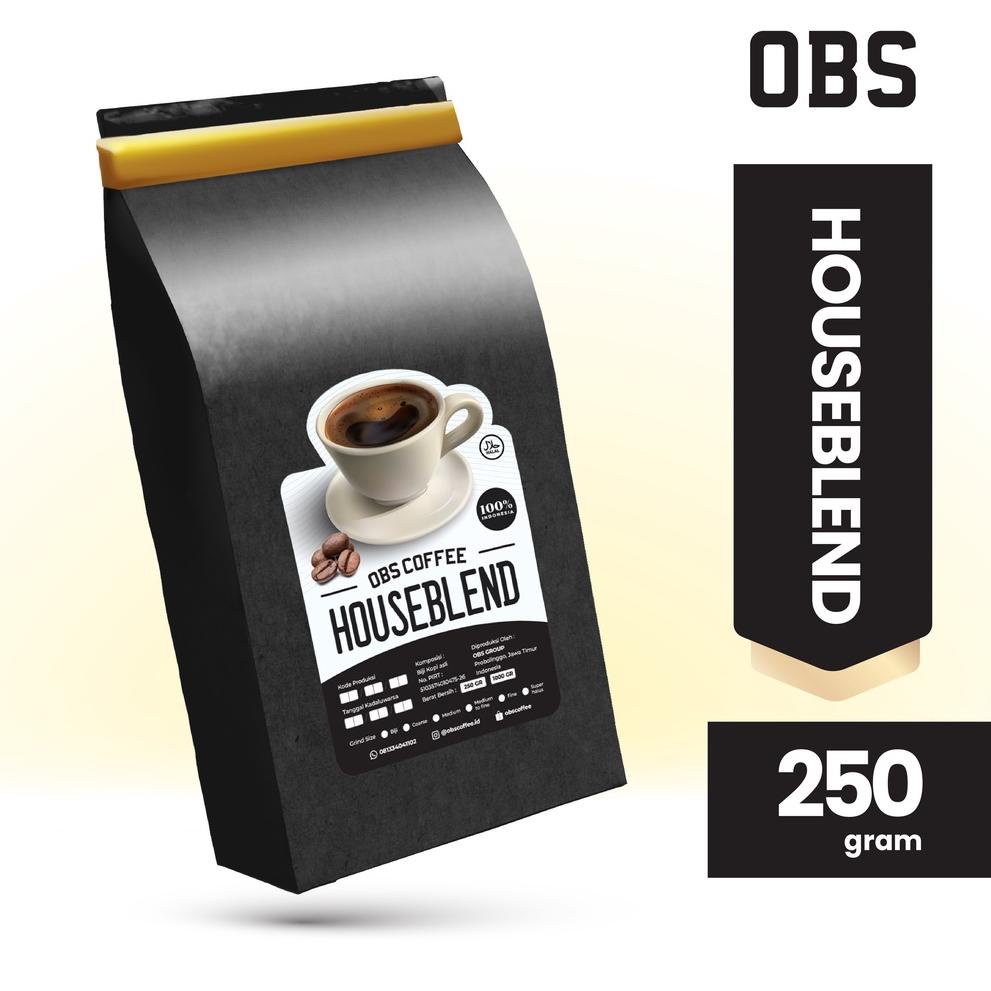 

ヹQ Kopi Houseblend 250 gram Biji/Bubuk | Arabika Robusta 250 gr | OBS Coffee House Blend 250gr HOT ITEM 3399 ✤