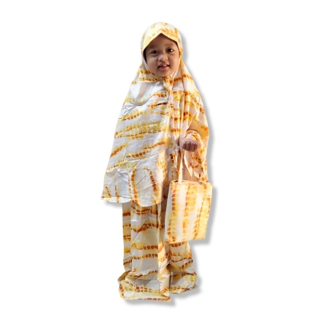 Mukena Bali Anak Motif TIE DYE 1 - 10 Tahun