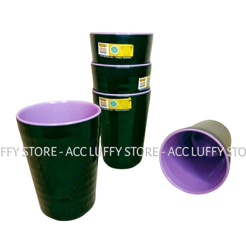 6 Pcs GELAS MELAMIN GOLDEN DRAGON B-03A5 - Gelas Melamin Golden Dragon Ori - GELAS MELAMIN ULIR - GE