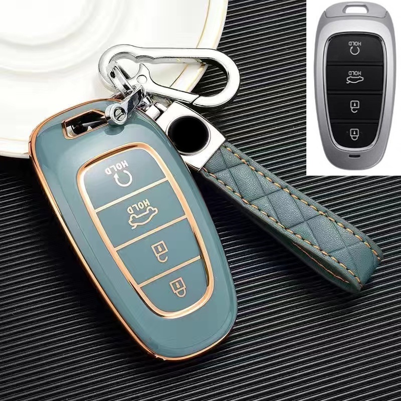 Casing Kunci Remote Mobil Bahan Silikon Untuk Hyundai Elantra / Tucson / IONIQ / i30 / i40