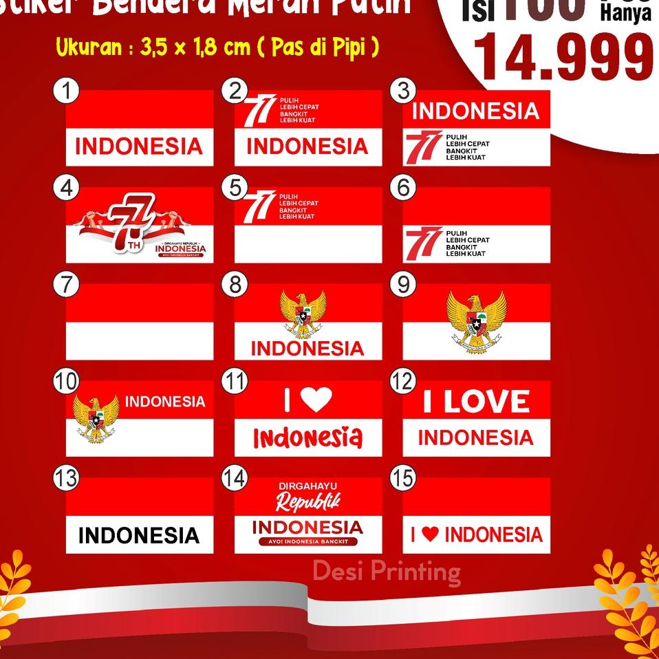 

HOT SALE Stiker Pipi Bendera Merah Putih 1 Pcs (PREMIUM) ♡ 854
