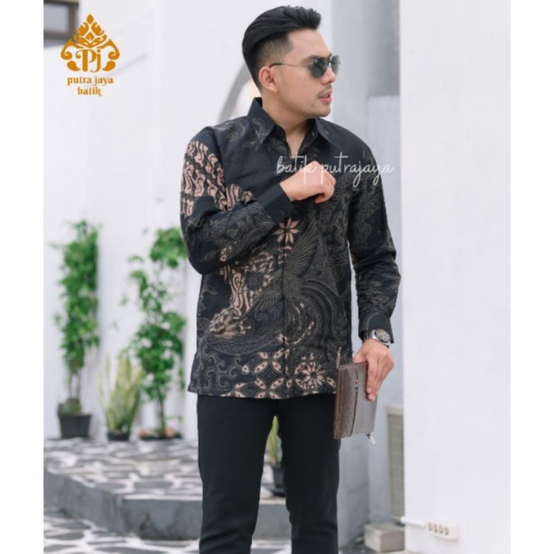 Baju Batik Pria Lengan Panjang Slim Fit Furing Modern PARANGSELING Kemeja Premium Batik Solo Katun Sragenan