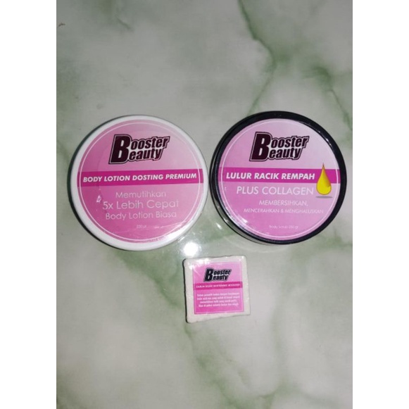 Paket Lengkap Booster Beauty (Dosting+Lulur+Sabun)