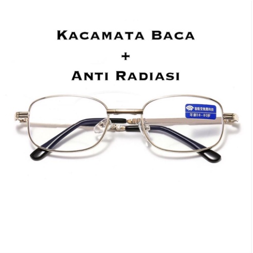 Ready Stock Original KacaMata plus kacamata Tua Anti radiasi Portable Kacamata Lipat Untuk Orang Tua Pria dan Wanita Lensa plus