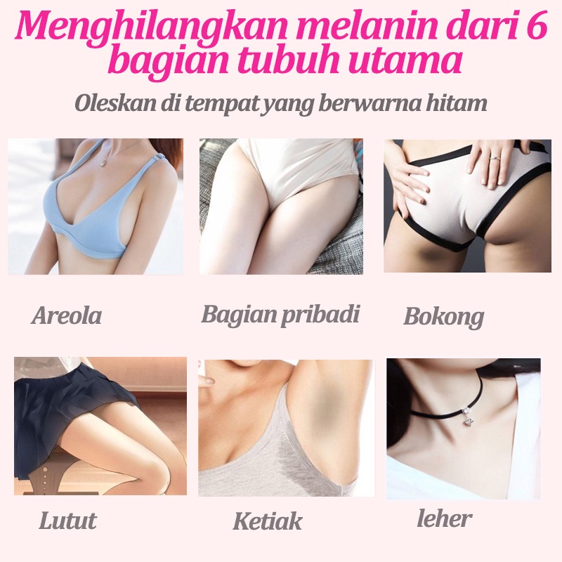 Whitening Cream Brighty glowing underarm Krim Pemutih Krim Pemutih Ketiak 60ml  Ringan Tidak Mengiritasi Mengurangi Melanin Memutihkan Kulit Seluruh Tubuh