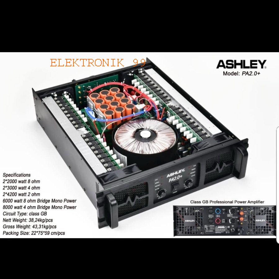 POWER AMPLIFIER ASHLEY PA2.0+ / PA 2.0+ / PA 2.0 PLUS CLASS GB