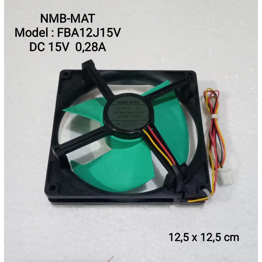 Fan Kipas Kulkas Panasonic Sharp NMB-MAT FBA12J15V DC15V 0.28A MS