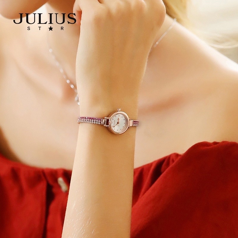 JULIUS JS-007 Star Jam Tangan Bracelet Permata Gelang Original Korea