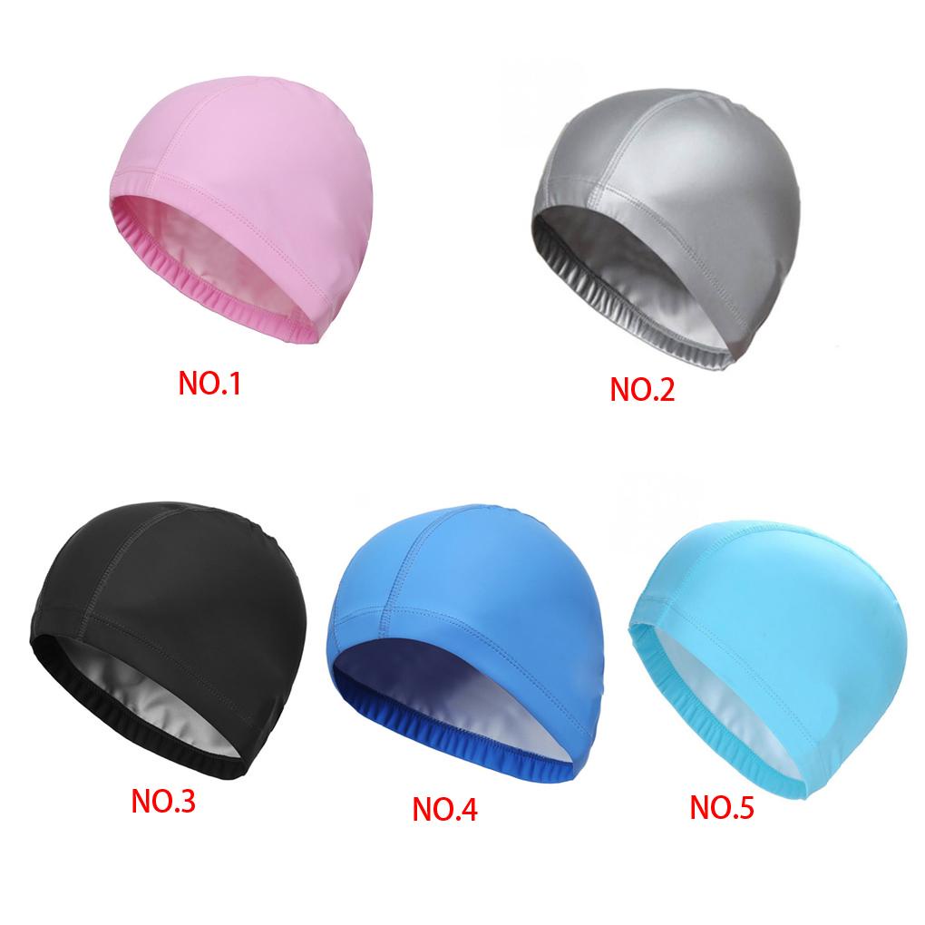 Topi Renang Olahraga Anti Air Protect Hair Topi Pria/ Wanita Dewasa PU Elastis Renang