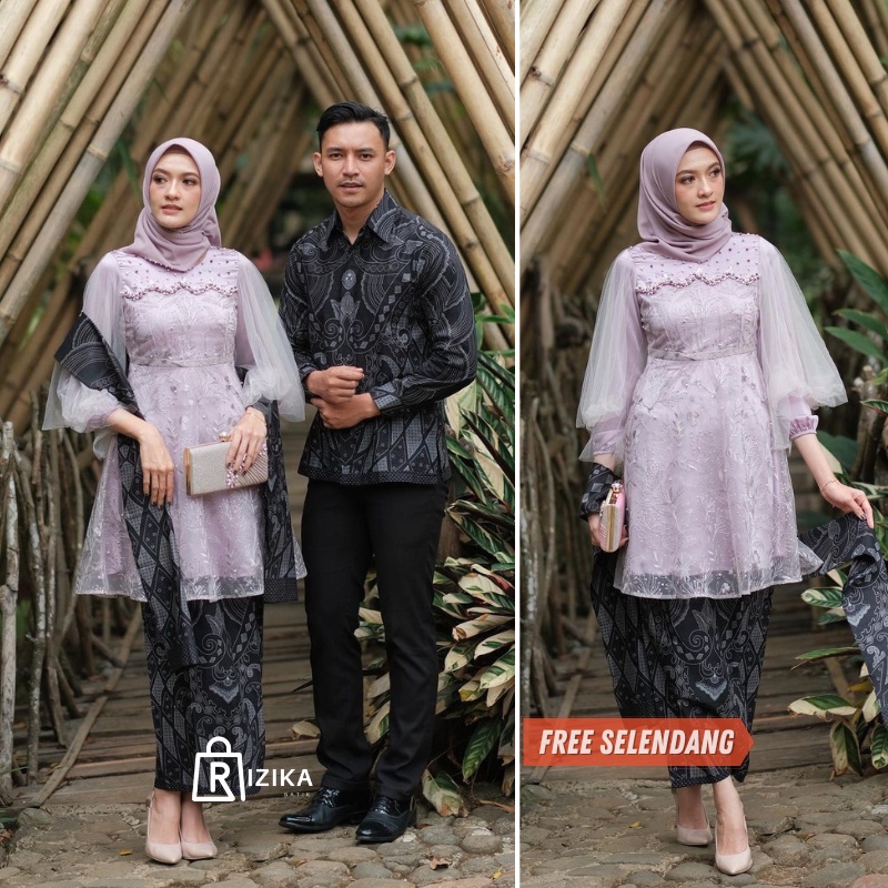 Kebaya Couple Modern Kebaya Wisuda Lamaran Baju Tunangan Batik Brokat Terbaru Baju Couple Pasangan Kondangan