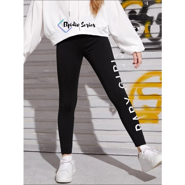 Elpidiv - Legging Anak Motif Grafik Font BABY GIRLS 5y-14y (LAF-009)