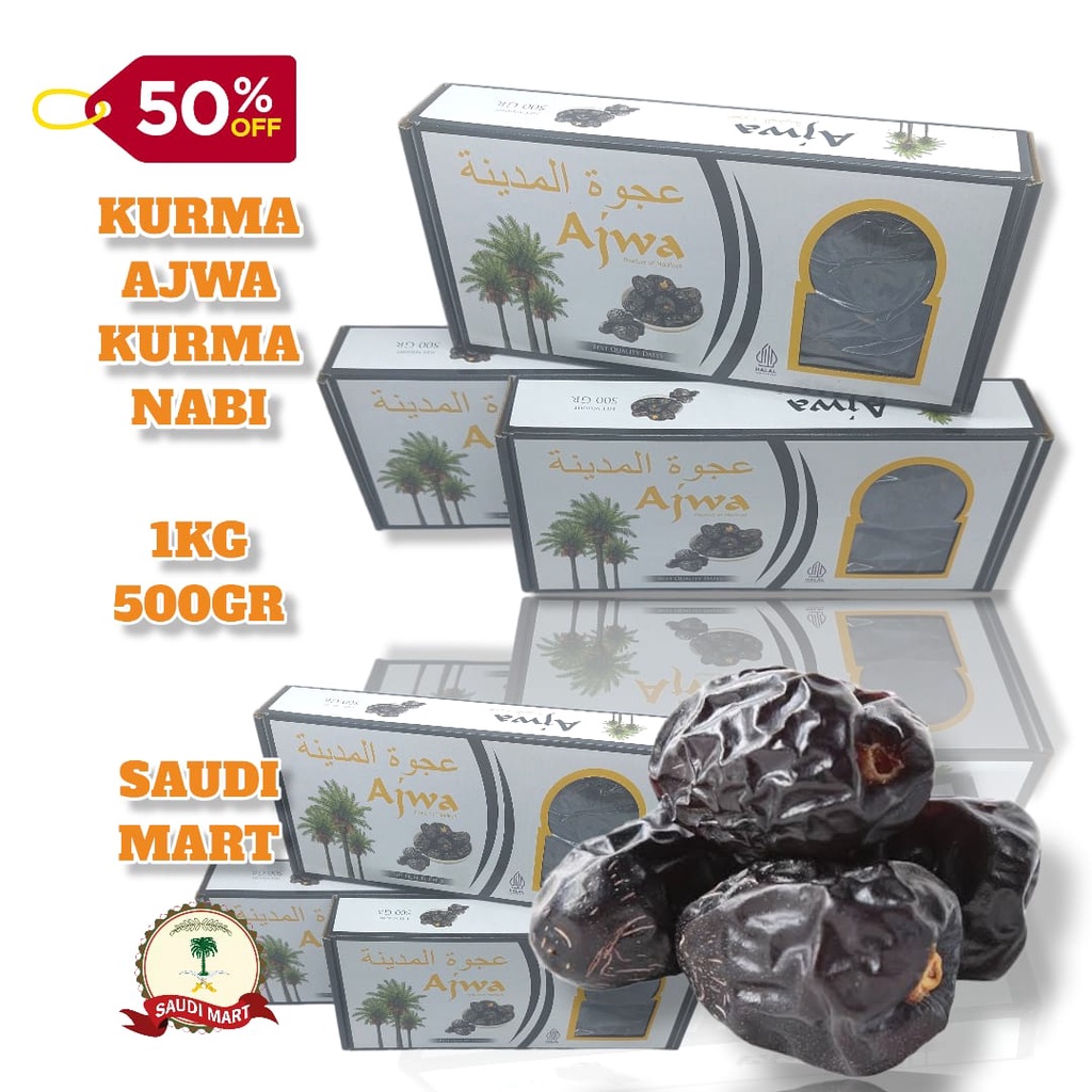 

kurma nabi/kurma ajwa/kurma rosul 1kg KLEMASAN DUS