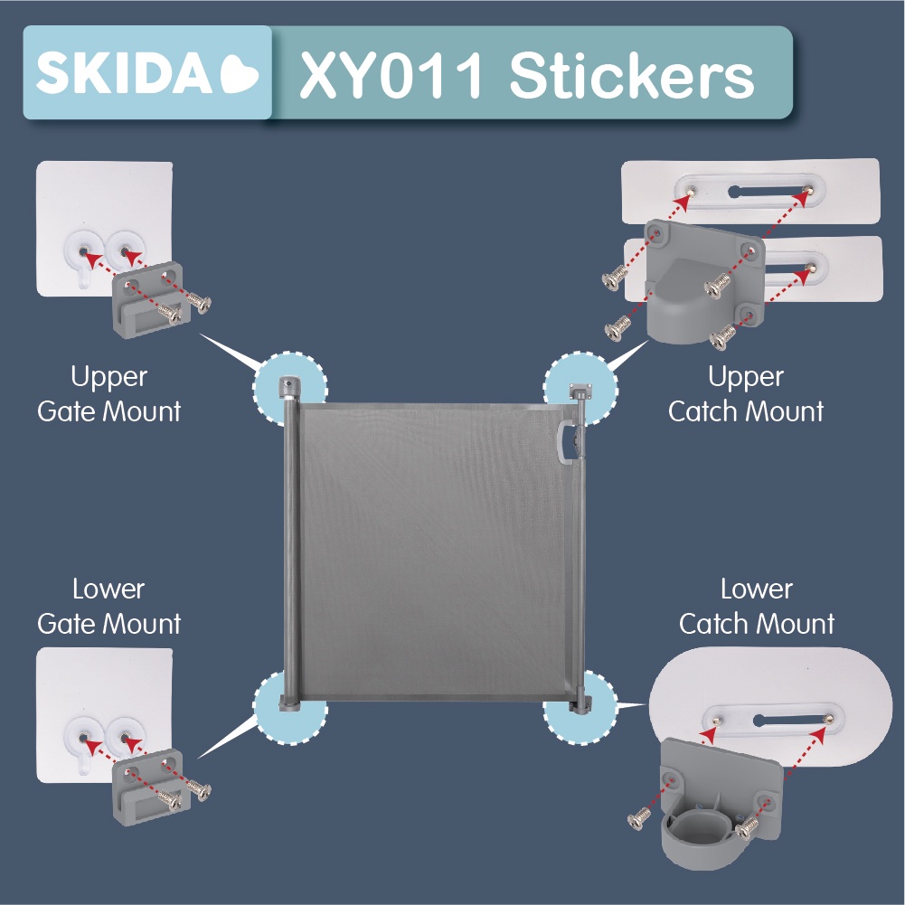 Wall Stickers for XY011 Retractable Safety Gate