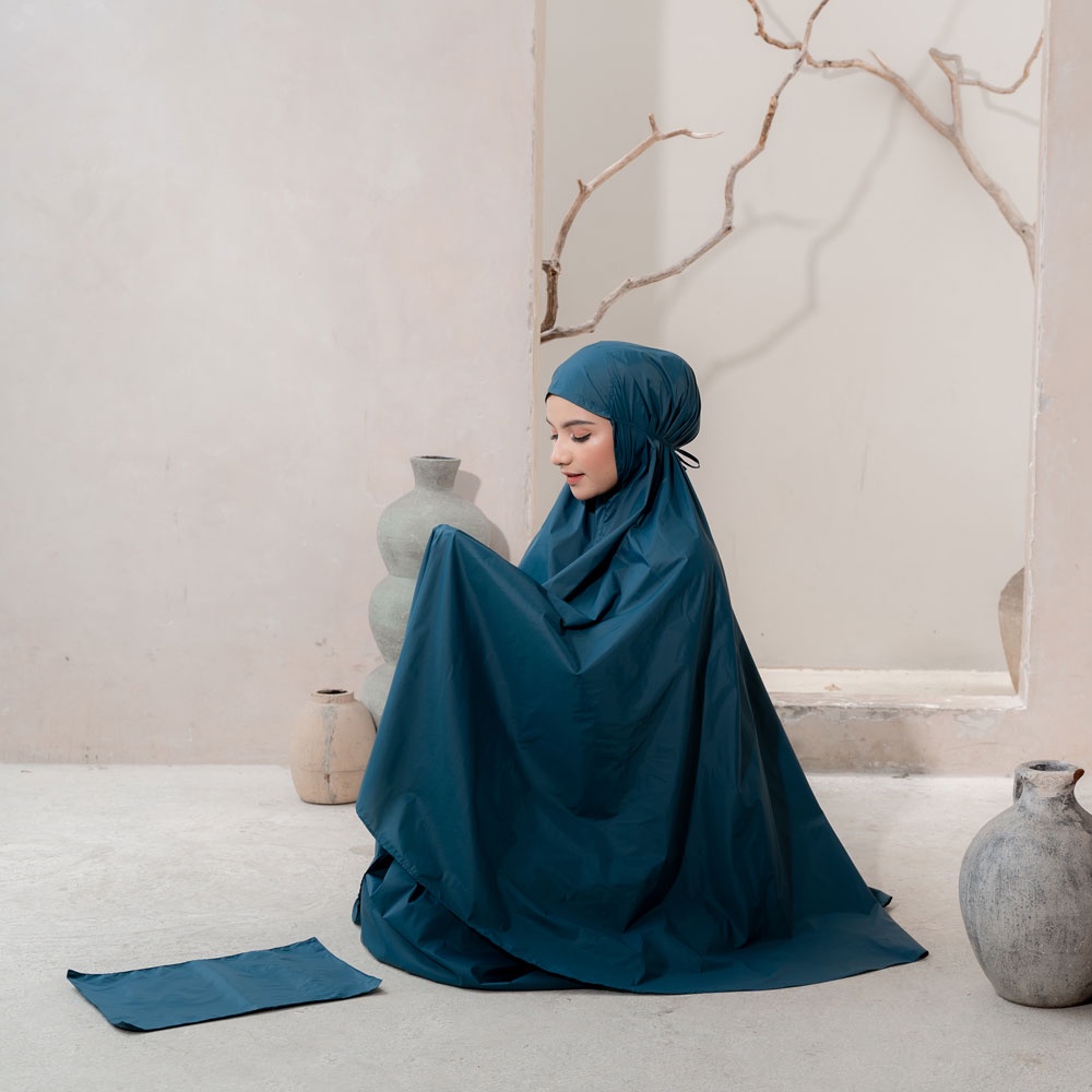 Alif Modern Wear - Mukena Mini Parasut Premium Korea Travel - Deep Teal