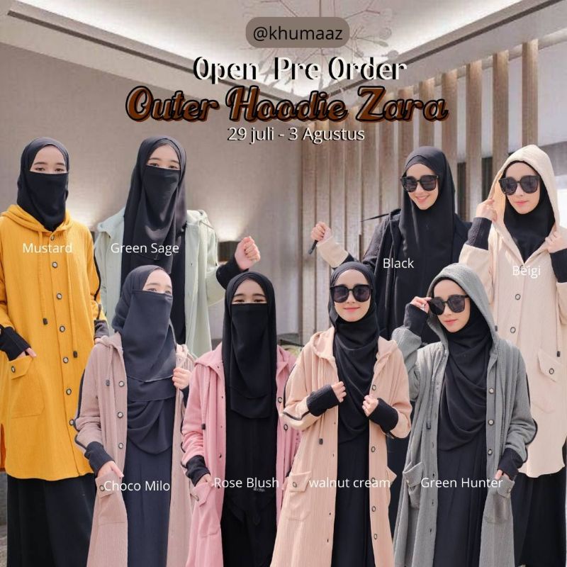 OUTER HOODIE ZARA / Outer keren / jaket muslimah / jaket wanita kekinian / Outer zara original by. A