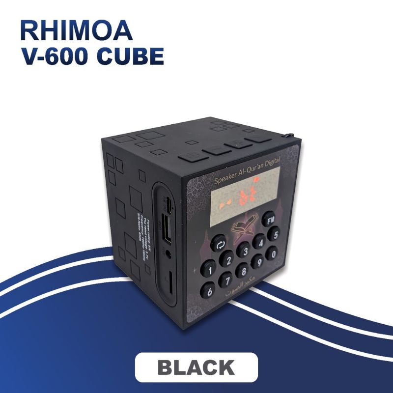 PROMO SPEAKER RHIMOA ALQURAN V-600 MINI MUSIC BOX V600 CUBE NEW 2021 MUROTTAL AL-QUR'AN BLUETOOTH