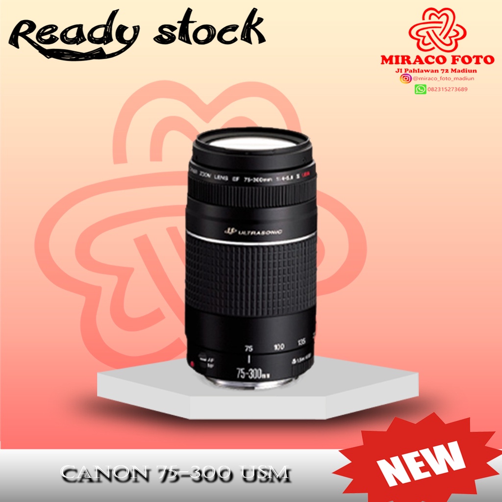 CANON EF 75-300MM F4-5.6 III / LENSA CANON 75-300 Lensa Tele Canon Slr