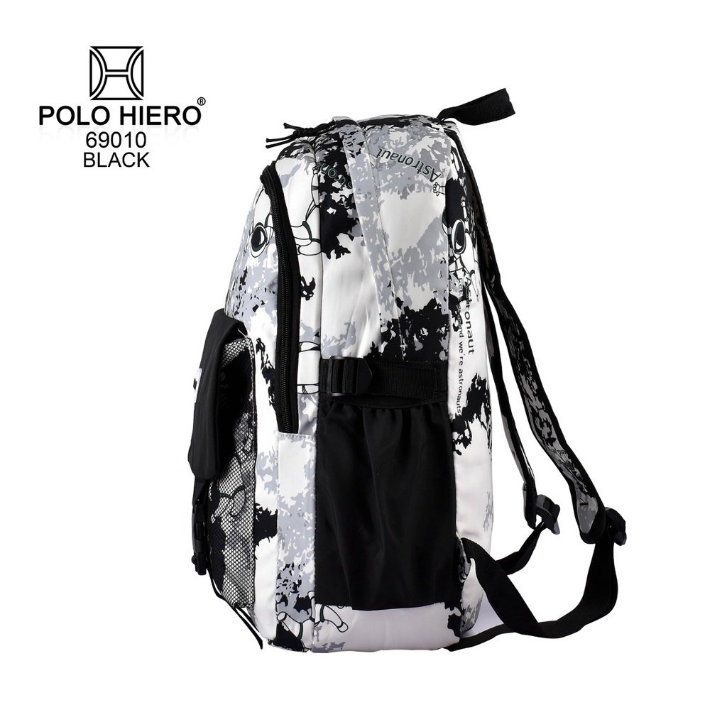 (RF) Tas Ransel Wanita Polo Hiero 69010 Tas Sekolah Backpack Perempuan Free Gantungan Boneka