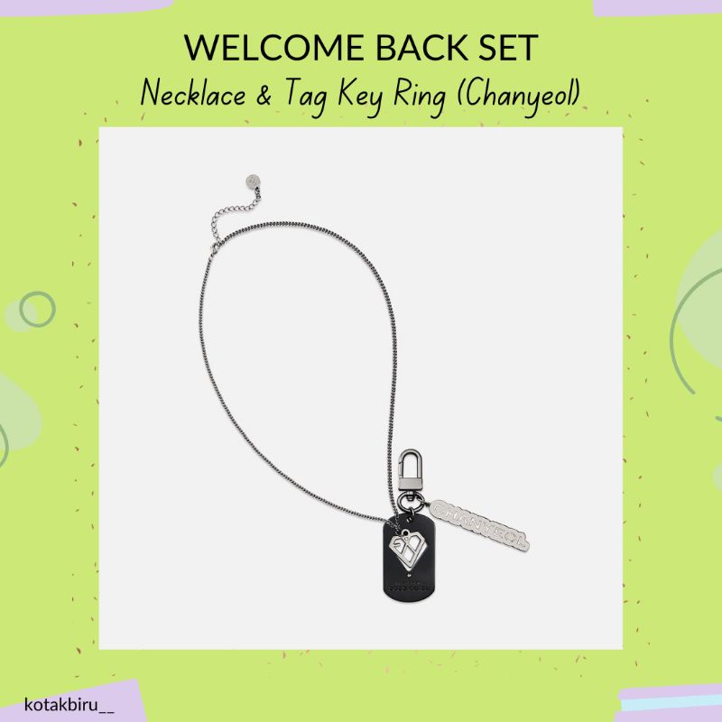 Necklace and tag key ring chanyeol