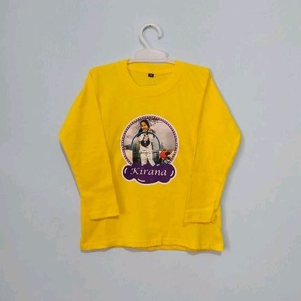 Kaos Anak Lengan Panjang Custom Foto dan Nama
