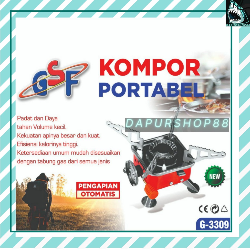 KOMPOR CAMPING GAS MODEL KOTAK MINI PORTABLE STOVE MINI ALAT MASAK GUNUNG / KOMPOR PORTABLE MINI / K