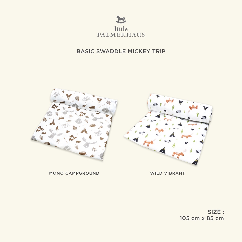 Little Palmerhaus BASIC SWADDLE / Muslin Swaddle/Bedong selimut bayi Kain Muslin