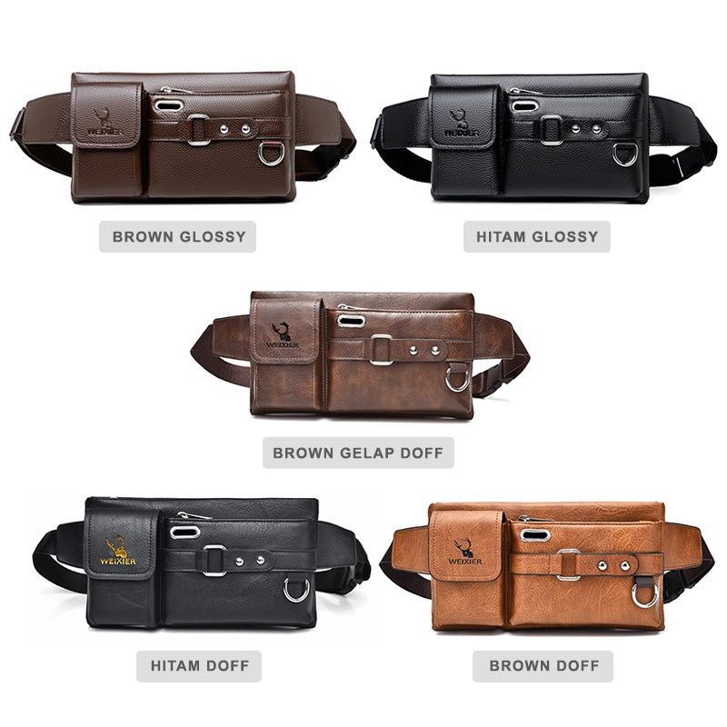 Weixier 2023 Tas Selempang Waistbag Pria Anti Air