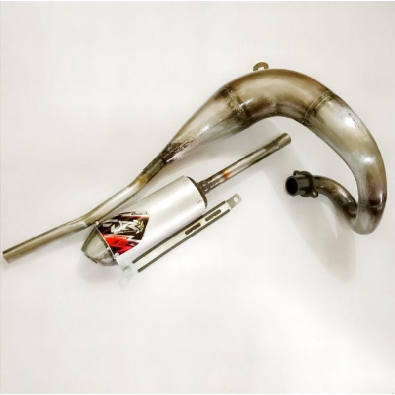 KNALPOT SUZUKI TS125 PLAT KARAT ORIGINAL DRY RACING EXHAUST