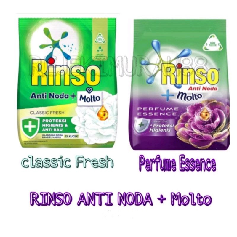 Rinso Bubuk Anti Noda Plus Molto Perfume Essence/Classic Fresh 400g