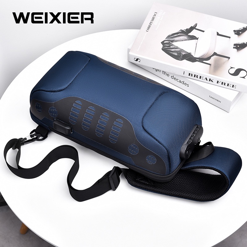 WEIXIER X311 Tas Selempang Pria Shoulder Bag USB Port Anti Maling WK-SBY