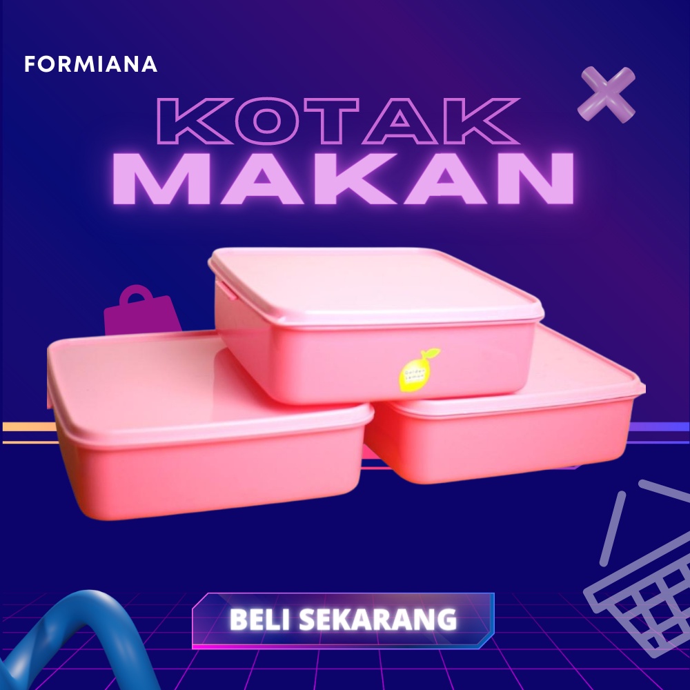 FM - Rantang Tempat Bekal Piknik Susun 3 Pink RPS 160-3 Pi/rantang