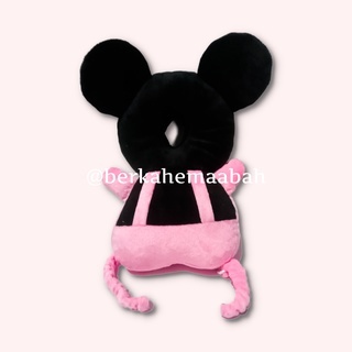 ( FREE STRAP ) Bantal Pelindung Kepala Bayi Minnie Pink | Baby Head Protector | Head Neck Pillow Pad